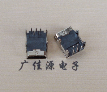 青海Mini usb 5p接口,迷你B型母座,四脚DIP插板,连接器