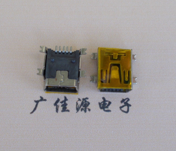 青海MINI USB 5P 接口 母座 全贴带麦拉 高9.6带0.9柱子