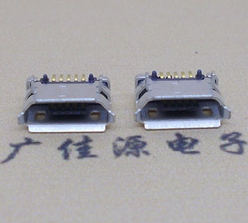 青海高品质Micro USB 5P B型口母座,5.9间距前插/后贴端SMT